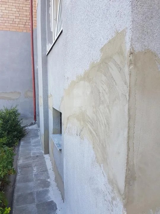 Prieš darbus – Struktūrinio tinko purškimo pavyzdžiai