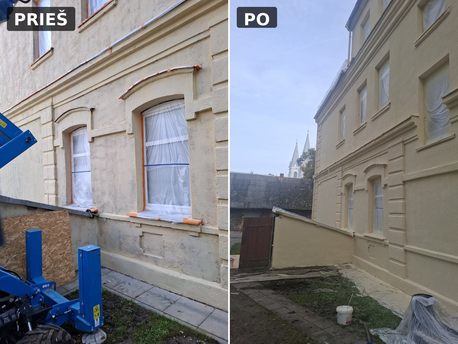 Fasado struktūrinio tinko purškimas Pakruojyje